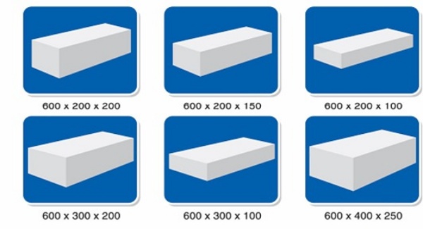 Kích thước gạch bê tông khí chưng áp