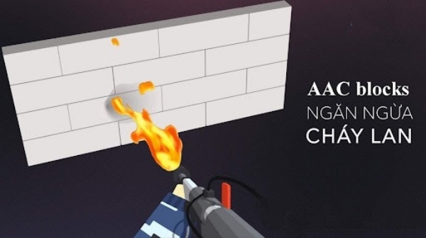 Gạch bê tông khí chưng áp có khả năng chống cháy cực tốt.